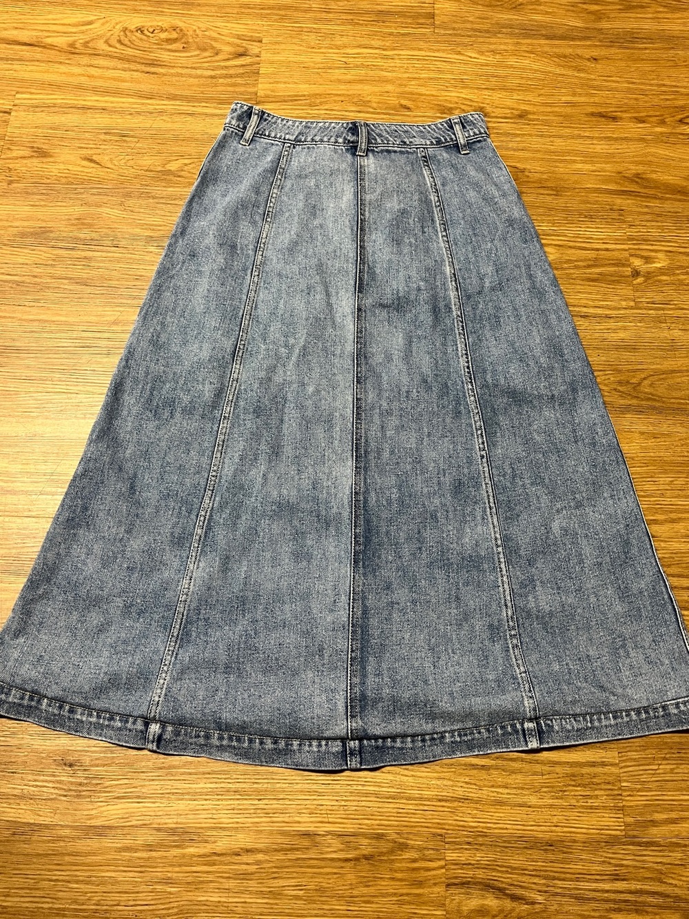 Gap Vintage Style Long Denim Skirt Button Front Size 6/28” Summer Festival - Picture 7 of 9